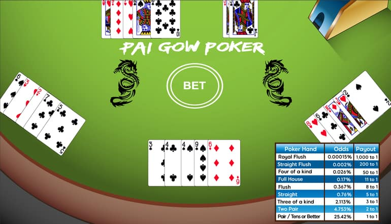 Giới thiệu bài Pai Gow Poker